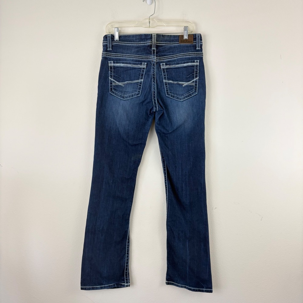 BKE Payton Women's Bootcut Jeans Dark Wash Contrast Stitch Size 29R Western
